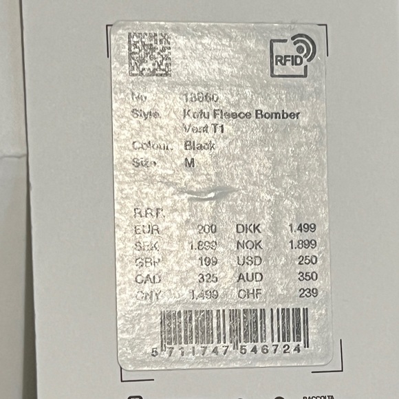 NWT Rains Men’s Kofu Fleece Vest M - Picture 8 of 13